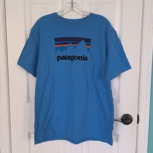 Patagonia Men's Shop Sticker Logo T Shirt